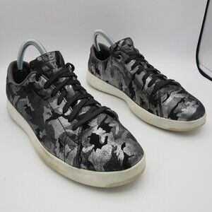 Cole Haan Sneakers Grand.os Black Camo Lace Up SIlver Shoes Casual Women's 8.5